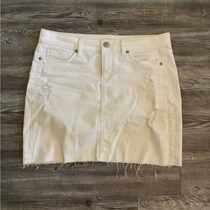 White Denim Skirt